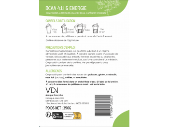 BCAA 4:1:1 & ÉNERGIE Vidal Diet Nutrition