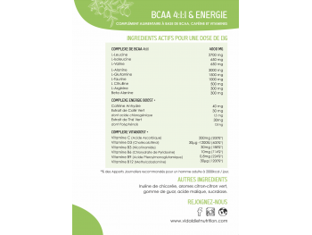 BCAA 4:1:1 & ÉNERGIE Vidal Diet Nutrition