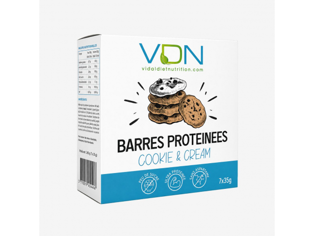 Barres protéinées Cookie & Cream VDN