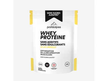 Whey proteine sans sucres ajoutés vanille protéAlpes