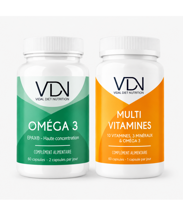 PACK VITALITÉ – Multivitamines + Oméga-3 EPA/DHA – VDN